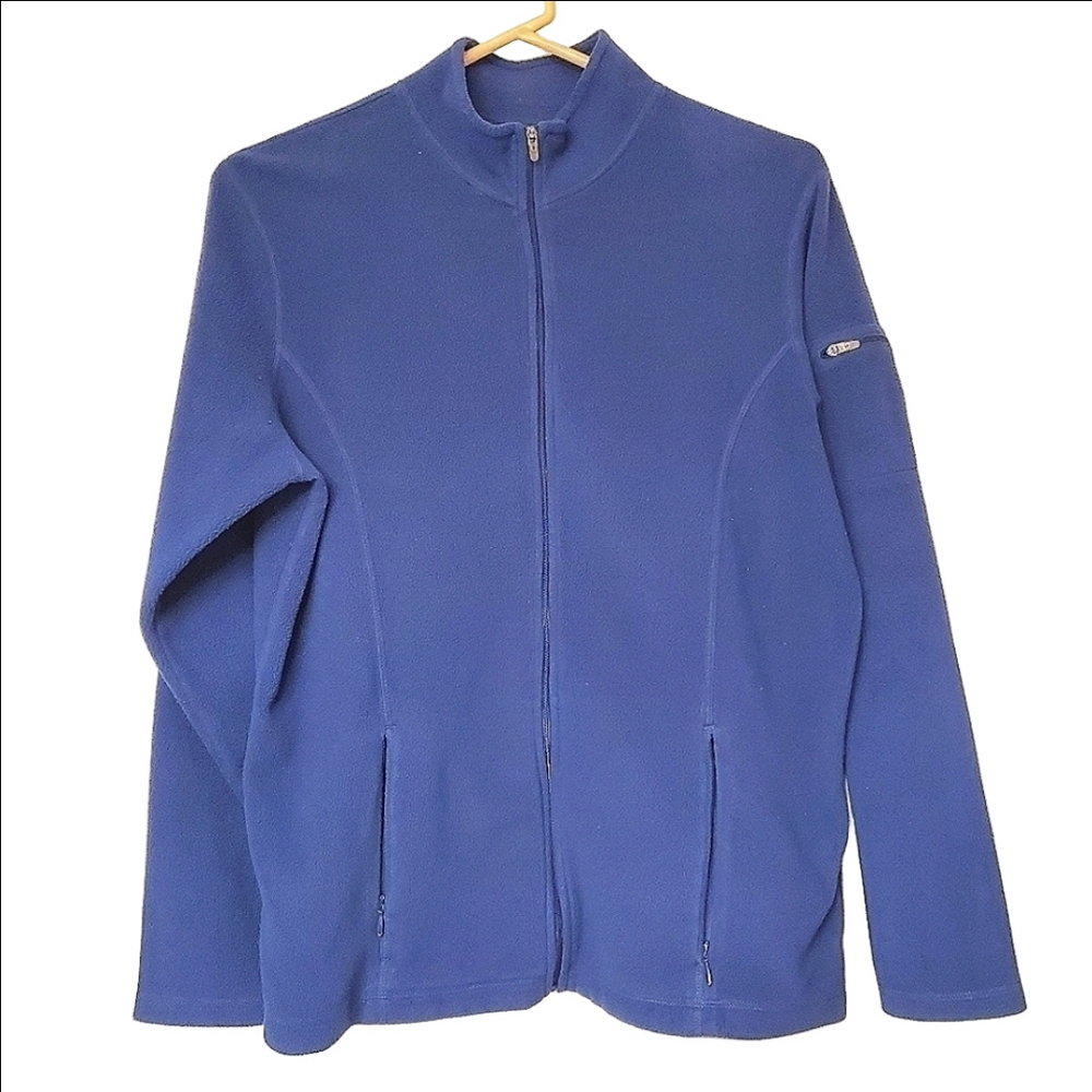 L.L. Bean Full Zip Fleece Jacket Regular Mock Neck Pocket Coat Outdoor Small